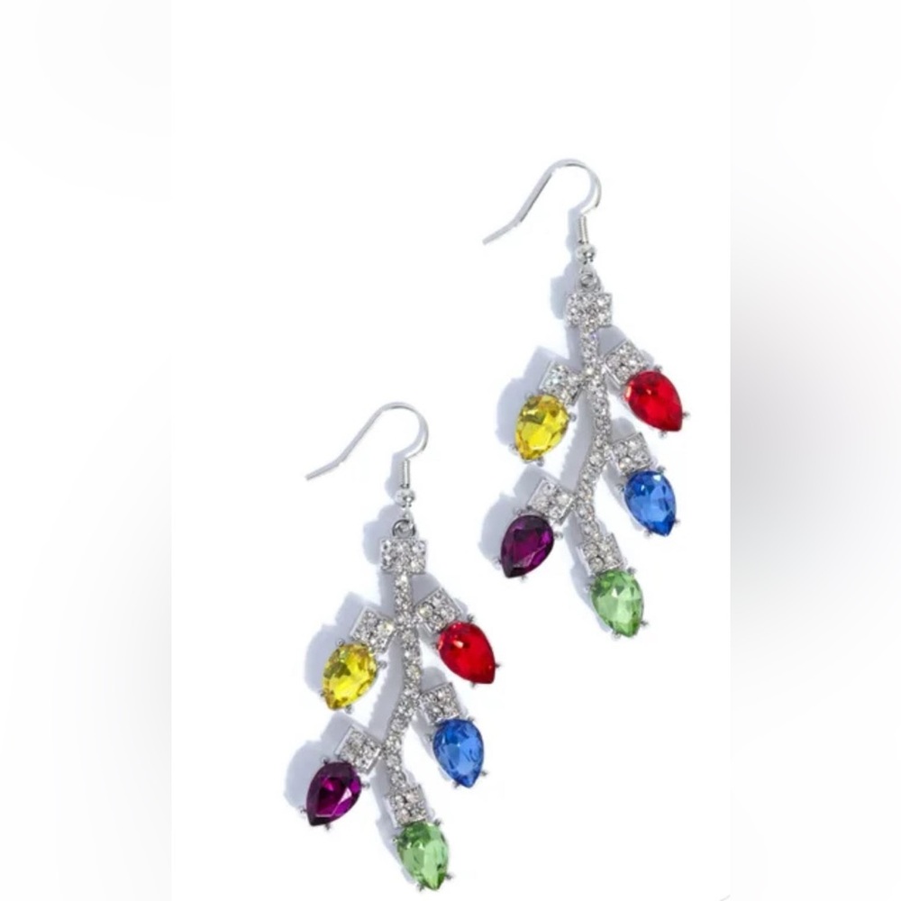 Multicolor Crystal Drop Earrings